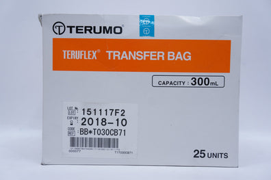 Terumo T030CB71 Teruflex Transfer Bag 300mL (x) - Box of 25